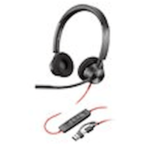 HP Poly Blackwire 3320 - Blackwire 3300 series - headset - på