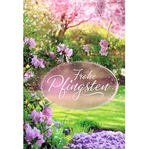 Grußkarte Noname Pfingsten, mit Umschlag, Erinnerung, weiß/bunt