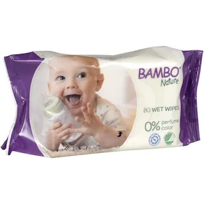Våtservett BAMBO Nature oparfymera 80/fp