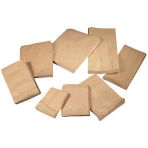 Bagerpose brun papir 90x310x530 mm, 10 kg, 250 stk