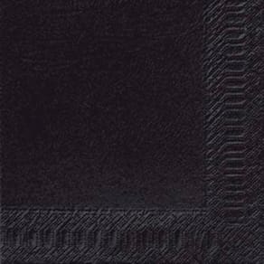Middagsserviet Duni Svanemærket, 3-lags, 40x40, sort, 1000 stk