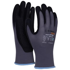 Arbeitshandschuh DONAU Professional, grau/schwarz, Größe 9 (L)
