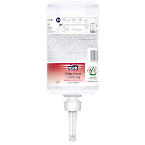 Hånddesinfektionsgel Tork S1, alkoholbaseret, 1 l, 6 stk