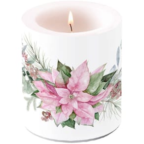 Kerze AMBIENTE Weihnachtsstern, rund, bunt, 10 cm