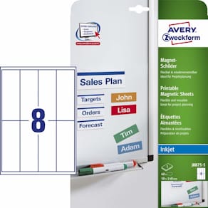 Etiketter Avery 50 x 140 mm, hvide, 40 stk