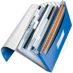 Fächermappe Leitz WOW, A4, blau, 6 Fächer, Gummizug