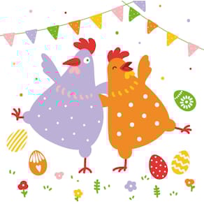 Serviette ATELIER Osterserviette, 33 x 33 cm