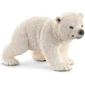 Spielzeugfigur SCHLEICH Eisbärjunges laufend, weiß, 6,5 x 4 x 4  