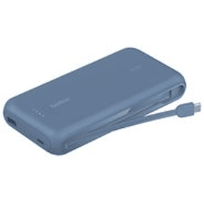 BELKIN 20k PD30W Integrated USB-C Cable Power Bank, Blue