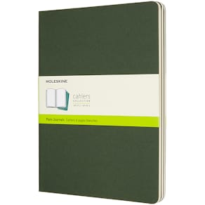 Cahier Journal Olinjerad XL Grön 3-Pack
