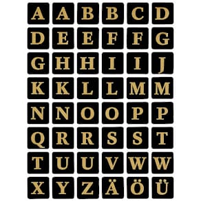 Buchstaben-Etiketten HERMA A–Z, schwarz, Folie, 96 Stück