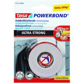 Monteringstejp TESA Ultra Strong 1,5m x 19mm