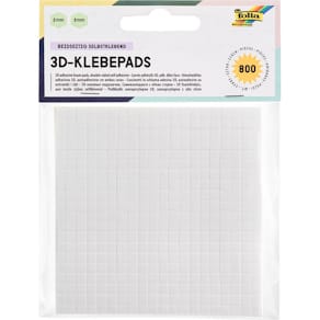 Klebepads Folia 23055, 800 Stück, weiß, 5 x 5 mm