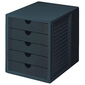 Blankettbox HAN 5 lådor svart