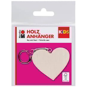 Schlüsselanhänger MARABU KiDS, Herz, Holz