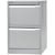 Hangmappenkast Bisley, 2 laden, ft 71,1 x 47 x 62,2 cm, zilver