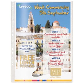 Plastficka LYRECO A3 0,08 präglad 10/fp