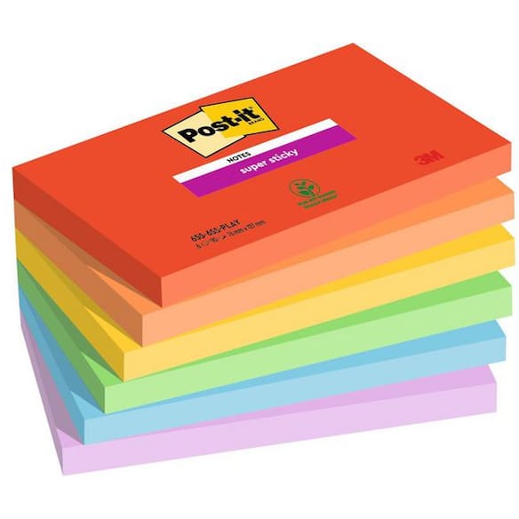 Notatblokk POST-IT SSN 76x127 Playful(6)
