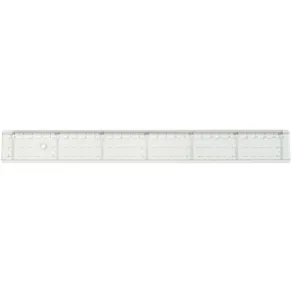 Linjal Tvärgraderad, plast, 50cm