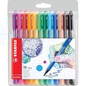 Schrijfstift STABILO pointMax, 0,8 mm, etui van 12 stuks