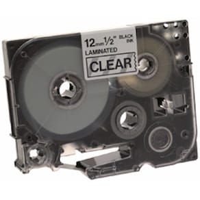 Märkband Brother TZe131, svart/klar, 12mm