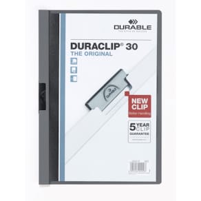 Klemmmappe Durable Duraclip Original 30, A4, anthrazit