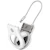 Secure Holder with Wire Cable for Airtag - White