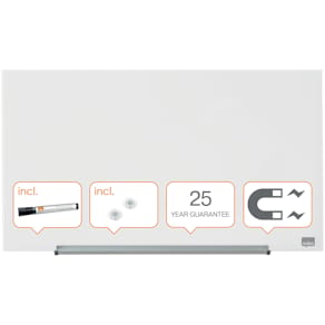 Glastavla NOBO 31" Widescreen vit, 68x38cm
