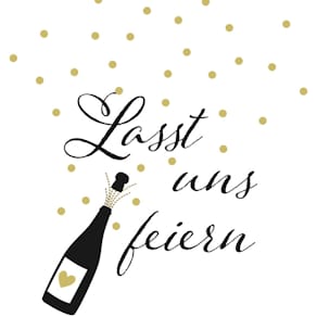 Motivserviette ATELIER, 33 x 33 cm, Spruch