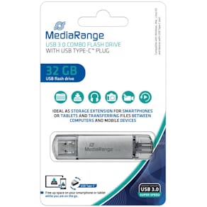 USB‑Stick MediaRange 2in1, USB 3.0 + Type‑C