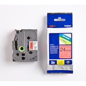 Märkband Brother TZe451, svart/röd, 24mm