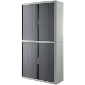 Rollladenschrank Paperflow, grau/anthrazit, 110 x 204 x 41,5 cm