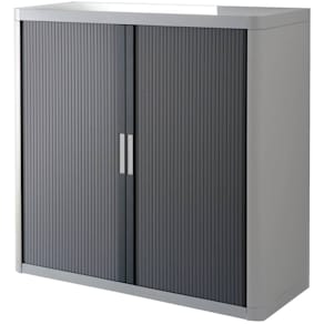Rollladenschrank Paperflow, grau/anthrazit, 110 x 104 x 41,5 cm