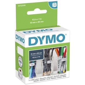 Etiketter DYMO 13x25 mm hvid til LabelWriter, 1000 stk