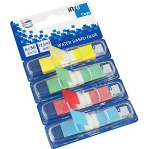 Indexmarker Info, 4er, 36 Streifen, Mix