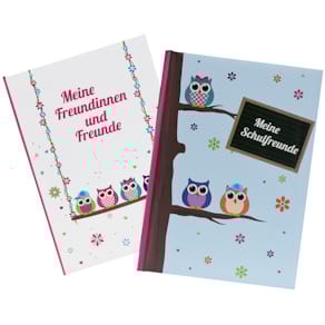 Freundebuch GOLDBUCH Eule, A5, sortiert