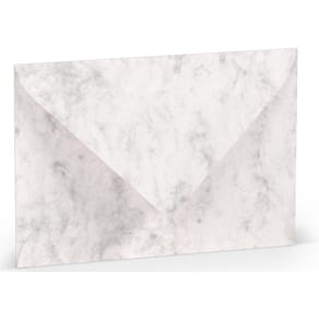Briefhülle Rössler Paperado, C6, SF, grau marmora