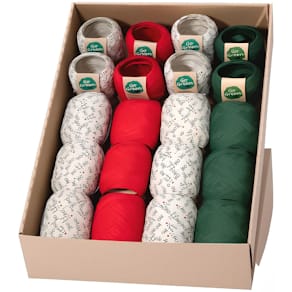 Dekorationsgarn GOLDINA Weihn.Ei-Knäuel, sortiert, 12 m