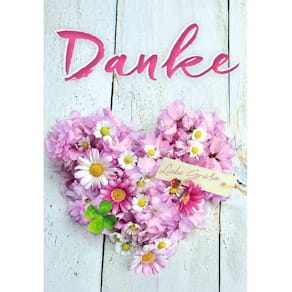Grußkarte KOMMA³ Danke
