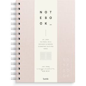 Spiralbok BURDE A5 linjert rosa