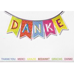 Grußkarte PERLEBERG Prisma, Danke, folienveredelt, geprägt