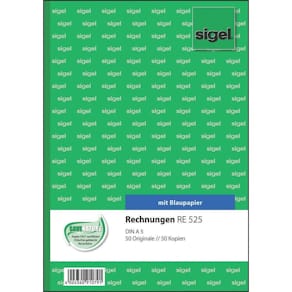 Rechnungsbuch Sigel, A5, 2x50 Blatt