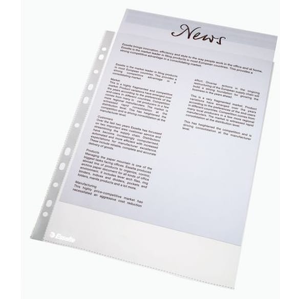 Plastlomme ESSELTE A4 topp 38my (10)