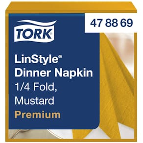 Servett TORK LinStyle Middag gul 50/fp
