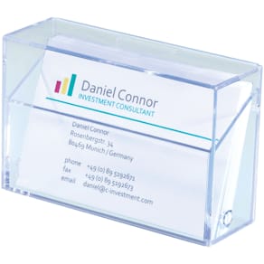 Visitenkartenbox Sigel, glasklar, 95 x 60 x 30 mm