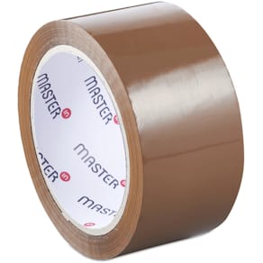 Pakketape Master'in støjsvag, brun akryl PP 48mm x 66m 28µm, 6 rl
