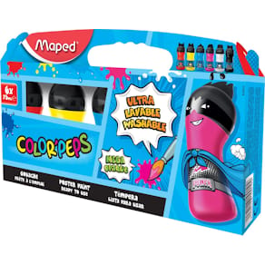 Plakkaatverf Maped Color'Peps, ophangdoos, 6 x 75 ml
