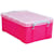 Opbergdoos Really Useful Box 9 liter, transparant felroze