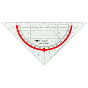 Geometriedreieck M+R, 16 cm, glasklar