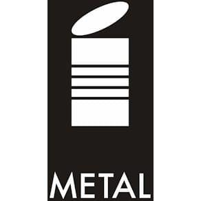 Metaletiket 50x120 mm, sort/hvid